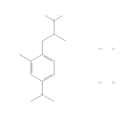 Chemical structure of (±)-Amiflamine