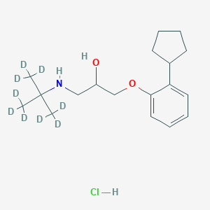 Chemical structure of (±)-Penbutolol-d9 hydrochloride