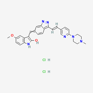 Chemical structure of (1E)-CFI-400437 dihydrochloride