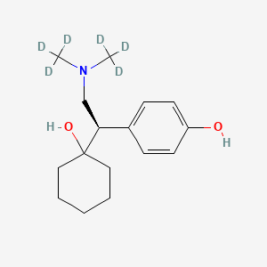 Chemical structure of R-(-)-O-DesMethyl-Venlafaxine-d6
