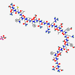 Chemical structure of [Des-His1,Glu9]-Glucagon amide TFA