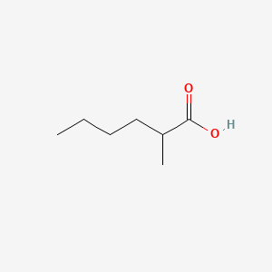 Chemical structure of 2-Methylhexanoic acid