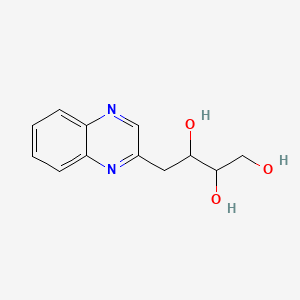 Chemical structure of 4-(Quinoxalin-2-yl)butane-1,2,3-triol