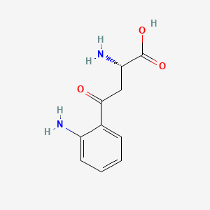 Chemical structure of Alanine, 3-anthraniloyl-, DL-