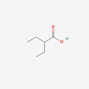 Chemical structure of 2-Ethylbutyric acid