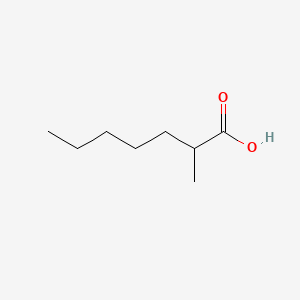 Chemical structure of 2-Methylheptanoic acid