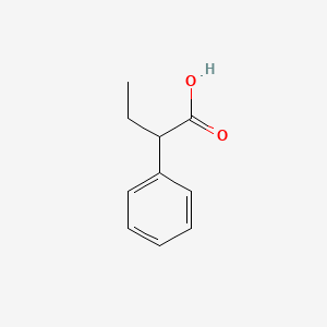 Chemical structure of 2-Phenylbutyric Acid