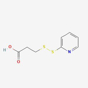 Chemical structure of 3-(2-Pyridyldithio)propanoic Acid