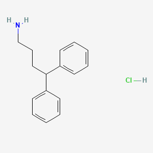 Chemical structure of 4,4-Diphenylbutylamine hydrochloride