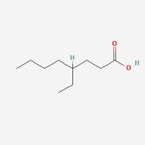 Chemical structure of 4-Ethyloctanoic acid