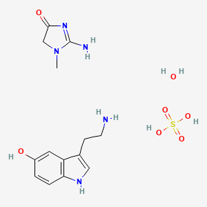 Chemical structure of Serotonin creatinine sulfate monohydrate