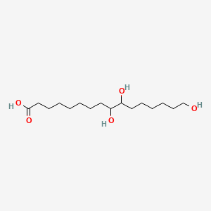 Chemical structure of Aleuritic acid