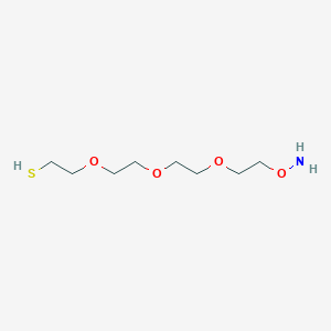 Chemical structure of Aminooxy-PEG3-C2-thiol
