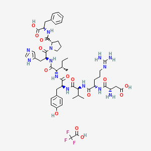 Chemical structure of Angiotensin II human TFA
