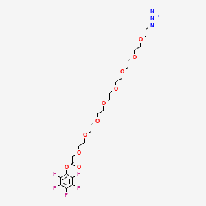 Chemical structure of Azido-PEG8-CH2COO-PFP