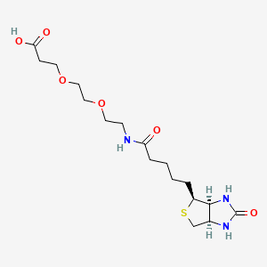 Chemical structure of Biotin-PEG2-acid