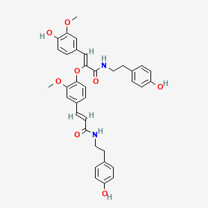 Chemical structure of Cannabisin F