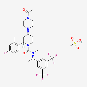 Chemical structure of Casopitant mesylate