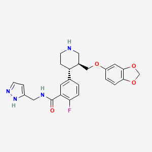 Chemical structure of CCG258208 hydrochloride