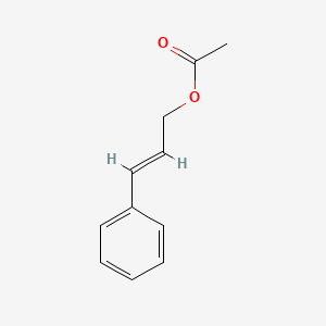 Chemical structure of Cinnamyl acetate
