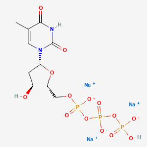 Chemical structure of Deoxythymidine-5'-triphosphate trisodium salt