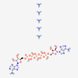 Chemical structure of Diadenosine pentaphosphate pentaammonium
