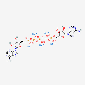 Chemical structure of Diadenosine pentaphosphate pentasodium
