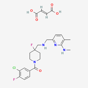 Chemical structure of F13714 fumarate
