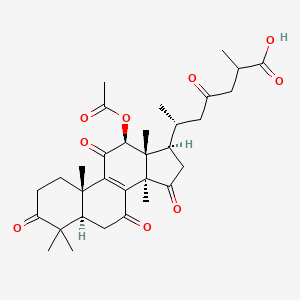 Chemical structure of Ganoderic acid F