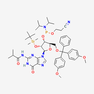 Chemical structure of I-bu-rG Phosphoramidite