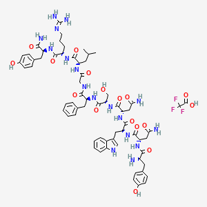 Chemical structure of Kisspeptin-10, rat TFA