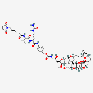 Chemical structure of Mal-(CH2)5-Val-Cit-PAB-Eribulin
