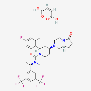 Chemical structure of Orvepitant maleate