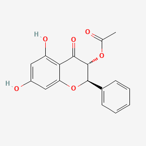 Chemical structure of Pinobanksin 3-acetate