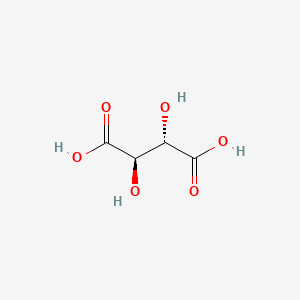 Chemical structure of (2R,3S)-2,3-Dihydroxysuccinic acid hydrate