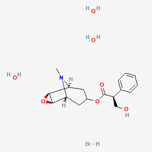 Chemical structure of Scopolamine hydrobromide hydrate