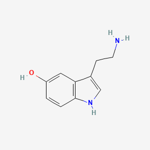 Chemical structure of Serotonin