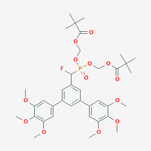 Chemical structure of Stafia-1-dipivaloyloxymethyl ester