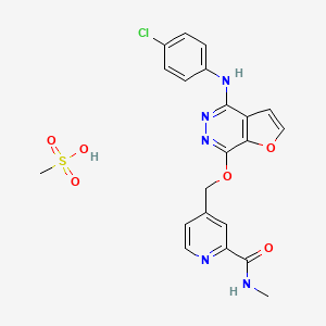 Chemical structure of Telatinib mesylate