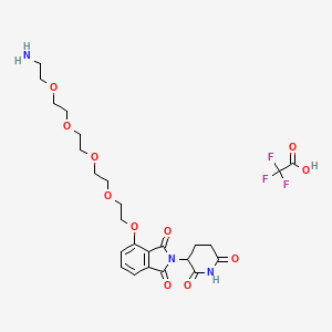 Chemical structure of Thalidomide-O-PEG4-amine TFA