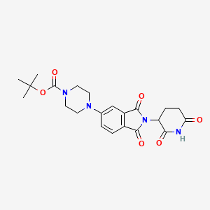 Chemical structure of Thalidomide-piperazine-Boc