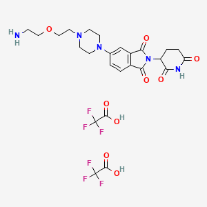 Chemical structure of Thalidomide-Piperazine-PEG1-NH2 diTFA