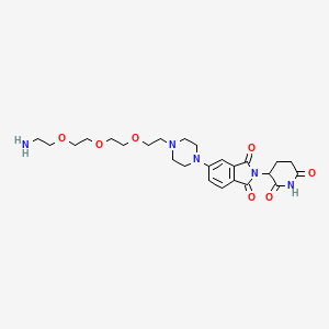 Chemical structure of Thalidomide-Piperazine-PEG3-NH2