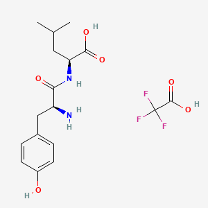 Chemical structure of Tyrosylleucine TFA