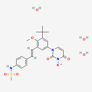 Chemical structure of ABT-072 potassium trihydrate