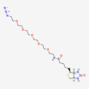 Chemical structure of Biotin-PEG5-azide