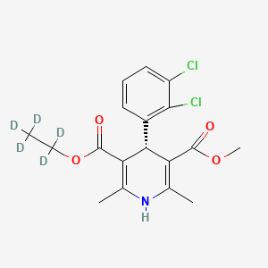 Chemical structure of (S)-(-)-Felodipine-d5