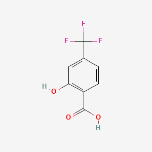 Chemical structure of 4-Trifluoromethylsalicylic acid-13C6
