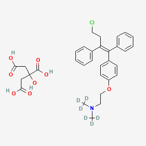 Chemical structure of Toremifene-d6 citrate