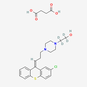 Chemical structure of Zuclopenthixol-d4 succinate salt